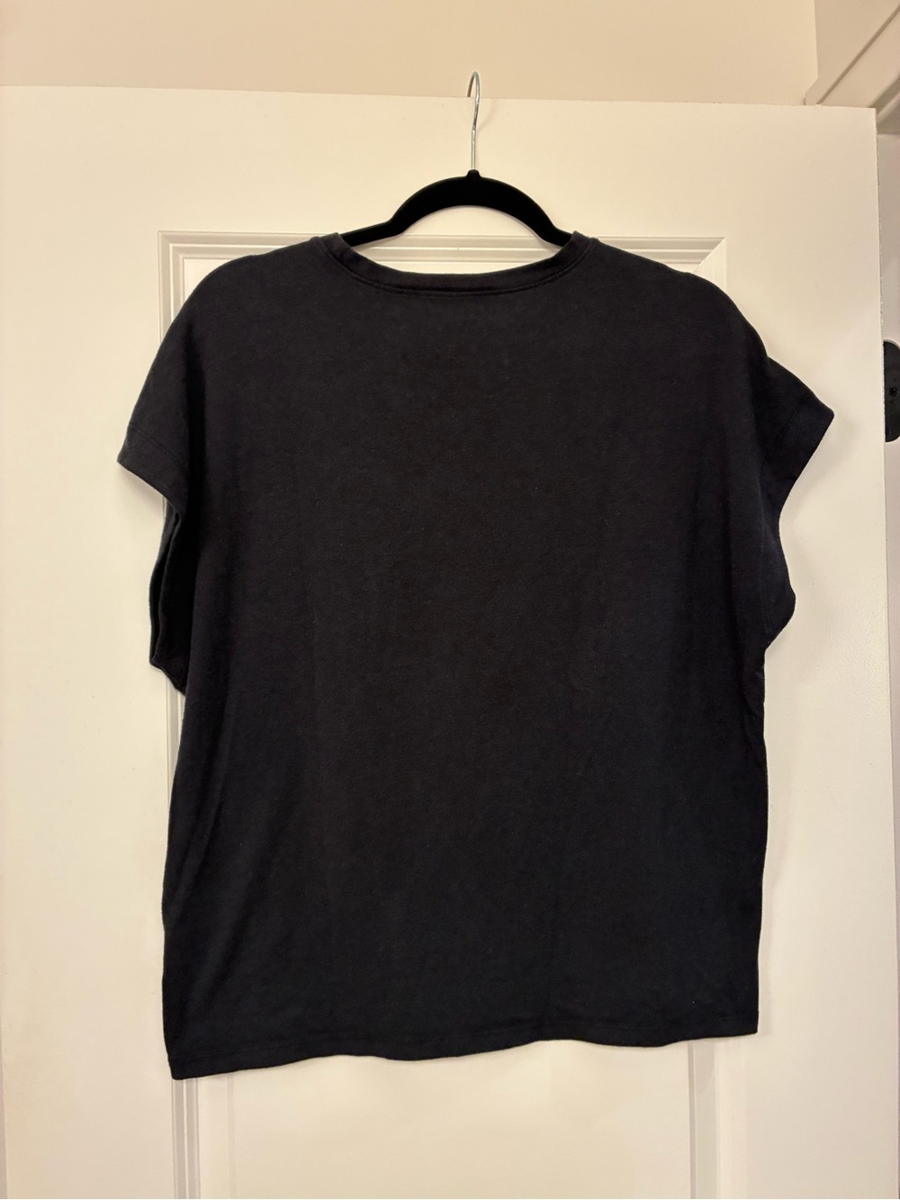 Anthropologie Black Short Sleeve Crewneck Tee